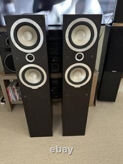 Tannoy Mercury V4 Dark Walnut Floor Standing Speakers Works Perfect Incl Spikes