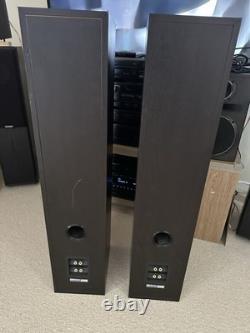 Tannoy Mercury V4 Dark Walnut Floor Standing Speakers Works Perfect Incl Spikes
