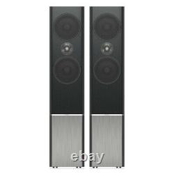 Tannoy Platinum F6 Speakers Black Silver Floor Standing Loudspeakers 3 way