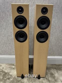Totem Acoustic Bison Twin Tower Floorstanding Speaker Pair White Oak