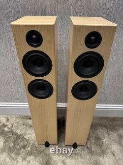 Totem Acoustic Bison Twin Tower Floorstanding Speaker Pair White Oak
