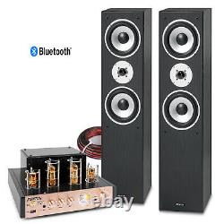 Tower HiFi System with Floor Standing Speakers and Valve Amplifier SHFT60B Black