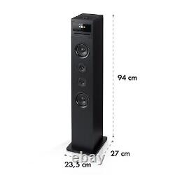 Tower Speaker Hi fi Wifi Internet Radio DAB + Bluetooth 120W USB Audio Black