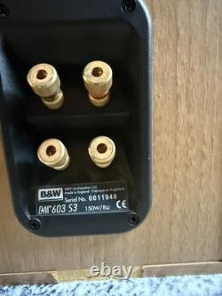 Two Bowers & Wilkins DM603 S3 2.0 Floorstanding Speakers Pair Wired 150W 8 Ohm