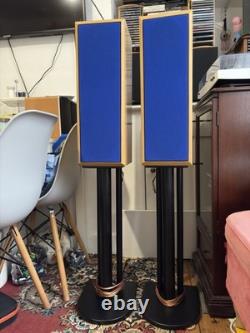 Unique Handmade Oak Floorstanding Speakers + Custom Tripod Stands +Copper Wiring