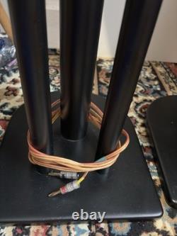 Unique Handmade Oak Floorstanding Speakers + Custom Tripod Stands +Copper Wiring