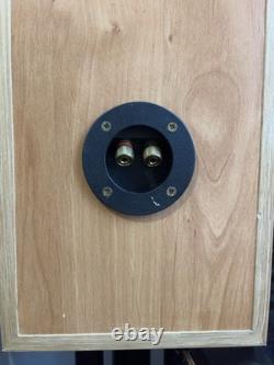 Unique Handmade Oak Floorstanding Speakers + Custom Tripod Stands +Copper Wiring