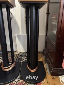 Unique Handmade Oak Floorstanding Speakers + Custom Tripod Stands +Copper Wiring