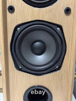 Unique Handmade Oak Floorstanding Speakers + Custom Tripod Stands +Copper Wiring