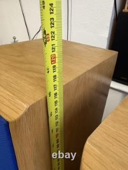 Unique Handmade Oak Floorstanding Speakers + Custom Tripod Stands +Copper Wiring