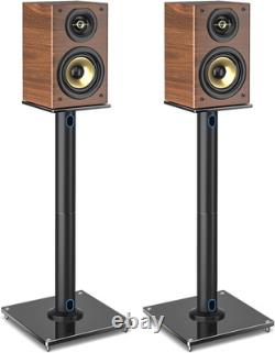 Universal Floor Speaker Stands 28 Inch for Surround Sound Holds Satellite & Sm