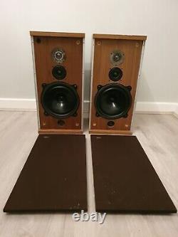 Vintage B&W DM4 Bowers Wilkins Floor Standing Speakers Made in England Rare