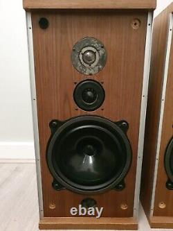 Vintage B&W DM4 Bowers Wilkins Floor Standing Speakers Made in England Rare