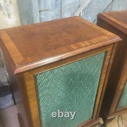 Vintage Dynatron Radio LTD LS-2628 Floor Standing Speakers Pair Of Wooden Feet