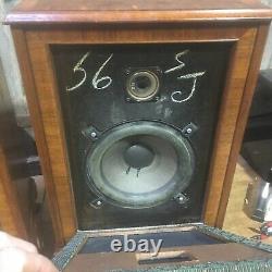 Vintage Dynatron Radio LTD LS-2628 Floor Standing Speakers Pair Of Wooden Feet