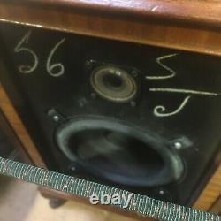 Vintage Dynatron Radio LTD LS-2628 Floor Standing Speakers Pair Of Wooden Feet