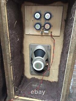 Vintage Emi Research Floor Standing Speakers 92390AL Elliptical Alnico RS Repaue