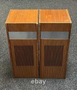 Vintage Ferguson 3402 Floor Standing Teak Wood Speakers