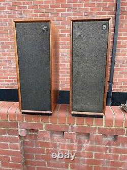 Vintage Floor Standing Teak Dynatron LS2034 Stereo Speakers