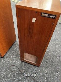 Vintage Floor Standing Teak Dynatron LS2034 Stereo Speakers