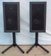 Vintage Linn Sekrit 80w Speakers in Black Bi-Wired Floor Stands with Cables