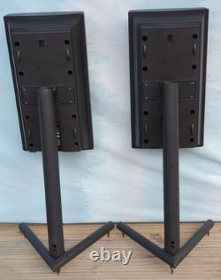 Vintage Linn Sekrit 80w Speakers in Black Bi-Wired Floor Stands with Cables