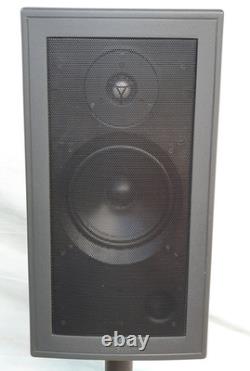 Vintage Linn Sekrit 80w Speakers in Black Bi-Wired Floor Stands with Cables