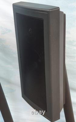 Vintage Linn Sekrit 80w Speakers in Black Bi-Wired Floor Stands with Cables