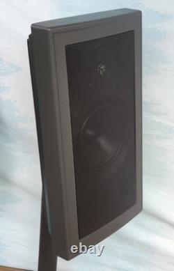 Vintage Linn Sekrit 80w Speakers in Black Bi-Wired Floor Stands with Cables