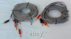 Vintage Linn Sekrit 80w Speakers in Black Bi-Wired Floor Stands with Cables