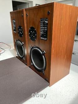 Vintage Mission Model 710 Speakers Floor Standing Wood Finish High End Hifi POST