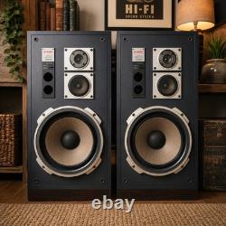 Vintage Onkyo S-880 Speakers Pair 3 Way Bass Reflex Made In Japan 60W 8 Ohm
