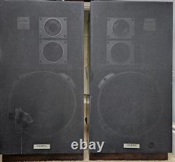 Vintage Onkyo S-880 Speakers Pair 3 Way Bass Reflex Made In Japan 60W 8 Ohm