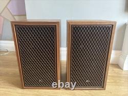 Vintage SANSUI SP-1500 Speakers 3 Way floor standing wooden speaker 2 of them