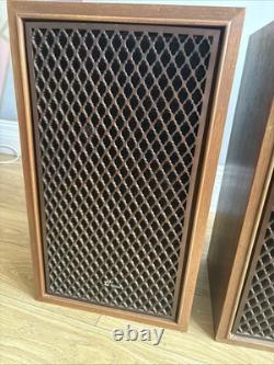 Vintage SANSUI SP-1500 Speakers 3 Way floor standing wooden speaker 2 of them