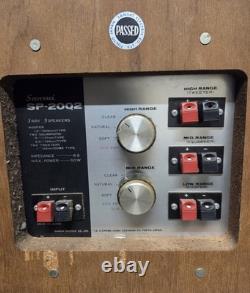 Vintage Sansui SP-2002 High End Floor Standing Wooden Speakers