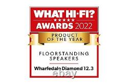 Wharfedale Diamond 12.3 Floor standing Speaker WALNUT PEARL
