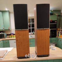 Wharfedale Diamond 8.3 Stereo Speakers, brown floor speakers
