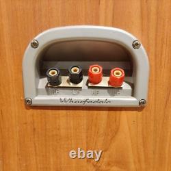 Wharfedale Diamond 8.3 Stereo Speakers, brown floor speakers