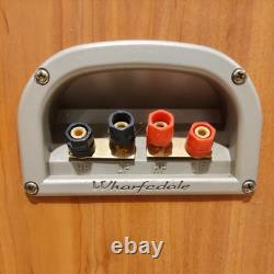 Wharfedale Diamond 8.3 Stereo Speakers, brown floor speakers